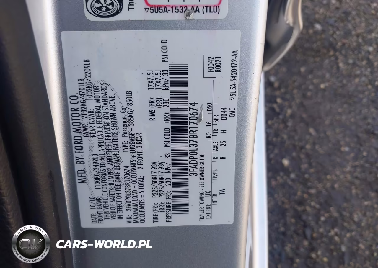 2011 Ford Fusion Hybrid VIN:3FADP0L37BR170674 - 9