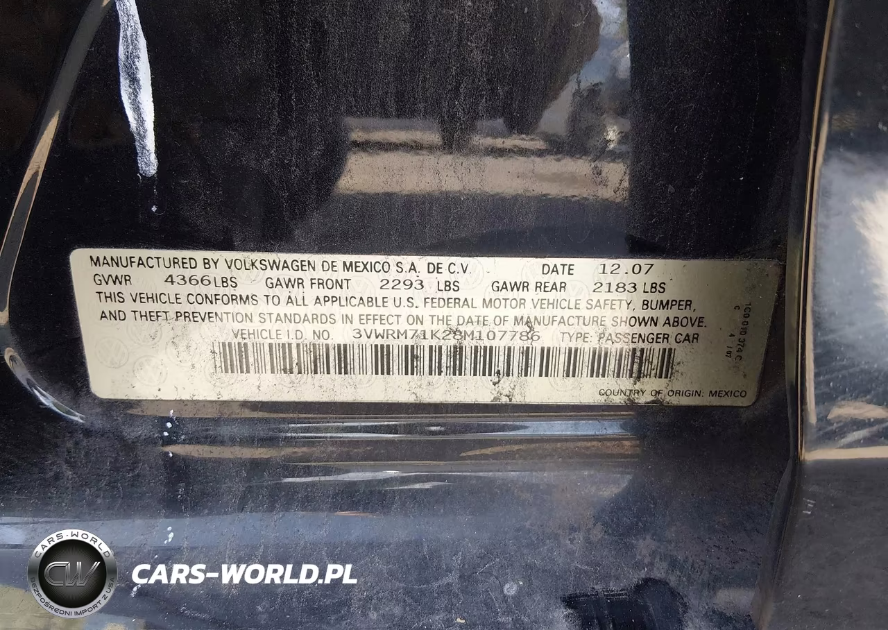 2008 Volkswagen Jetta Se-Sel VIN:3VWRM71K28M107786 - 9