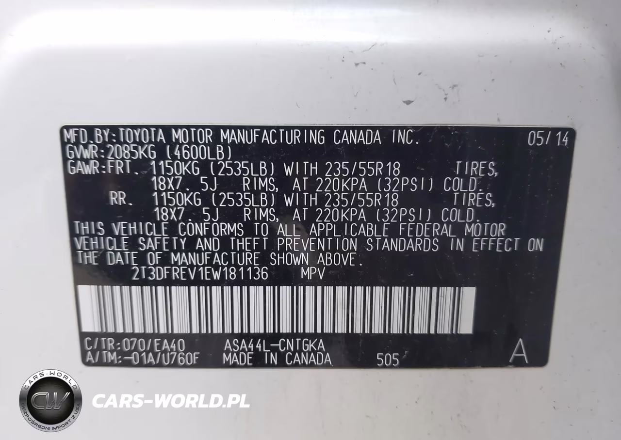 2014 Toyota Rav4 Limited VIN:2T3DFREV1EW181136 - 9