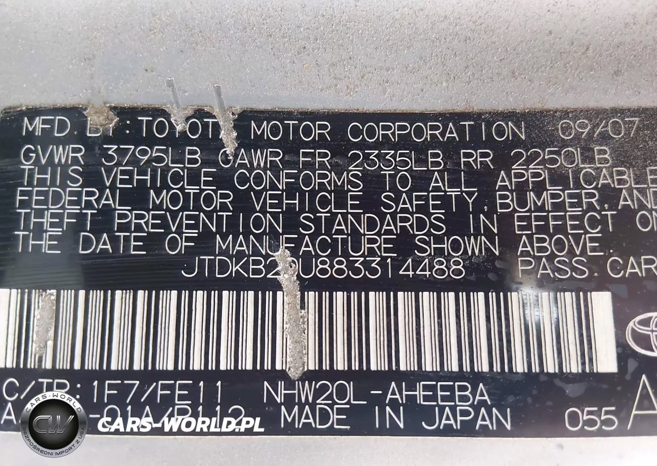 2008 Toyota Prius VIN:JTDKB20U883314488 - 9