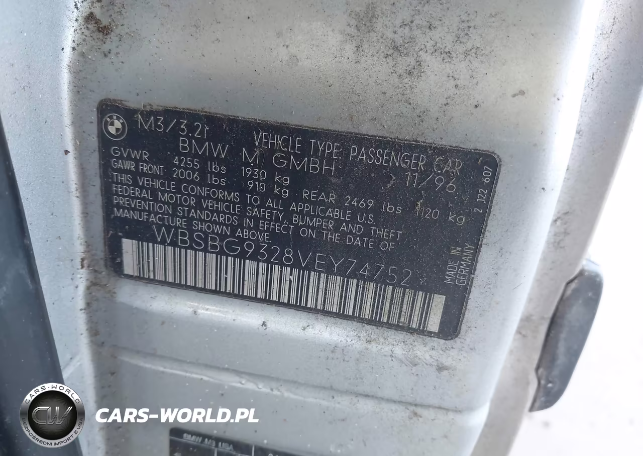1997 BMW M3 VIN:WBSBG9328VEY74752 - 9