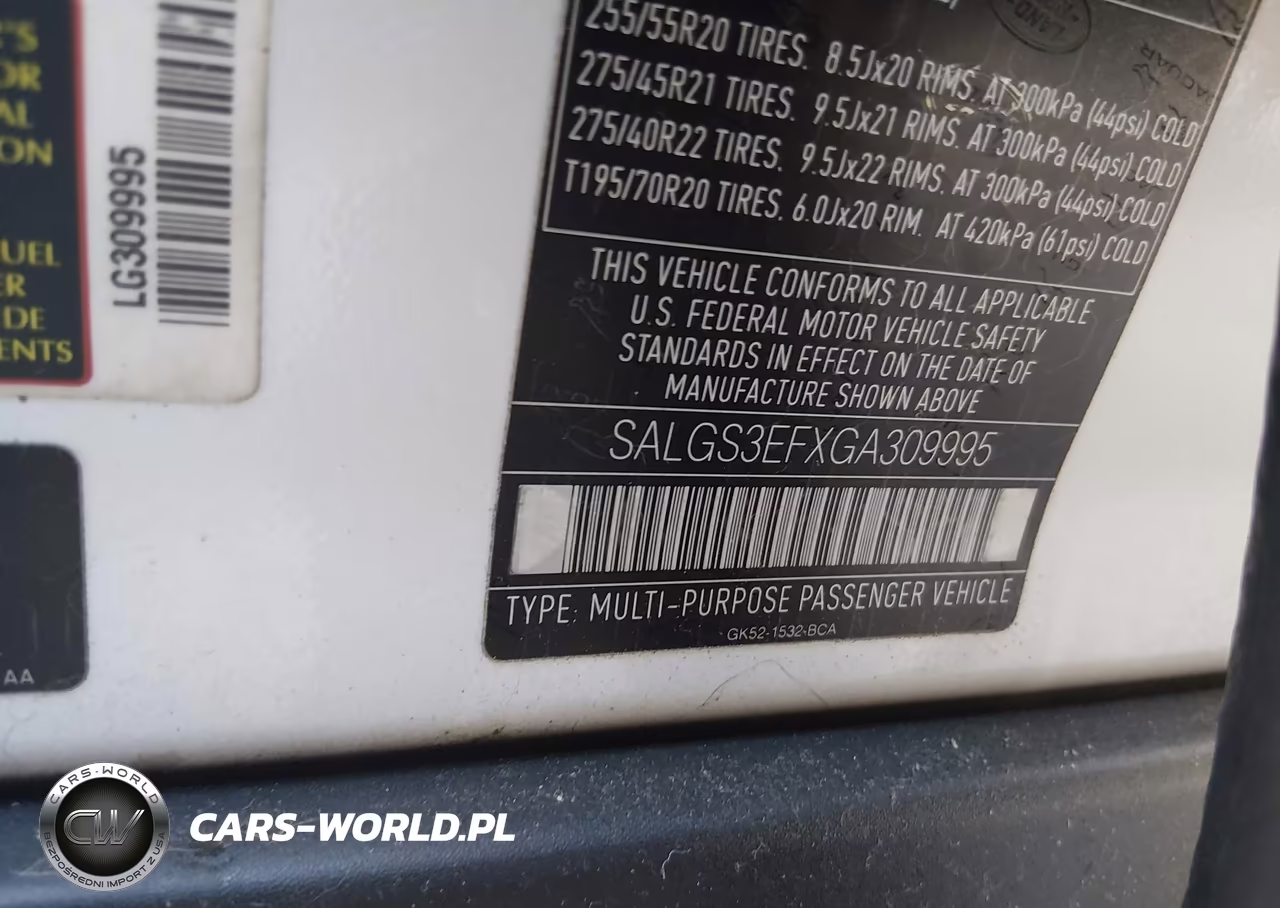 2016 Land Rover Range Rover 5.0L V8 Supercharged VIN:SALGS3EFXGA309995 - 9