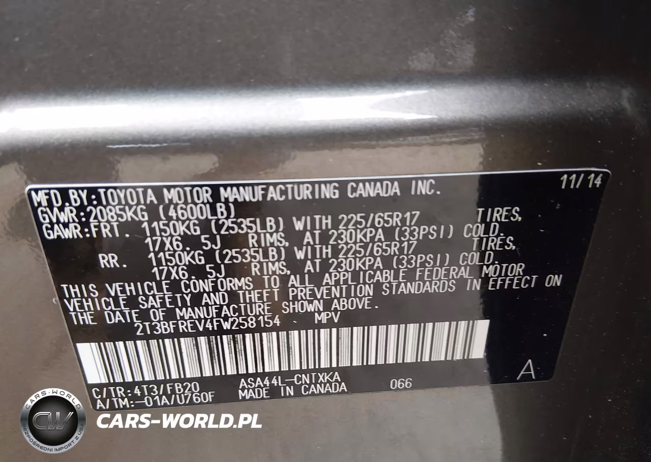2015 Toyota Rav4 Le VIN:2T3BFREV4FW258154 - 9
