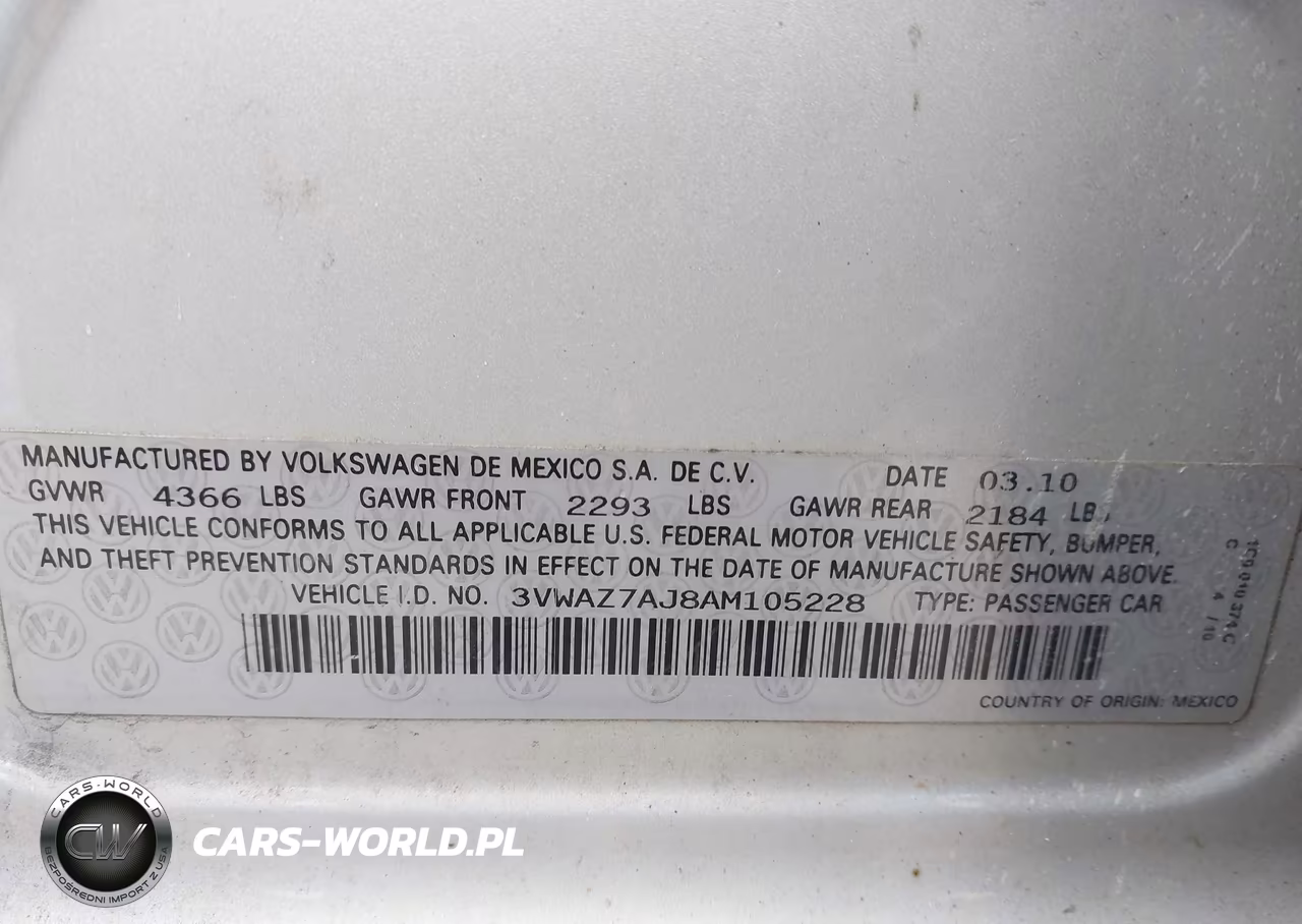 2010 Volkswagen Jetta Limited Edition VIN:3VWAZ7AJ8AM105228 - 9