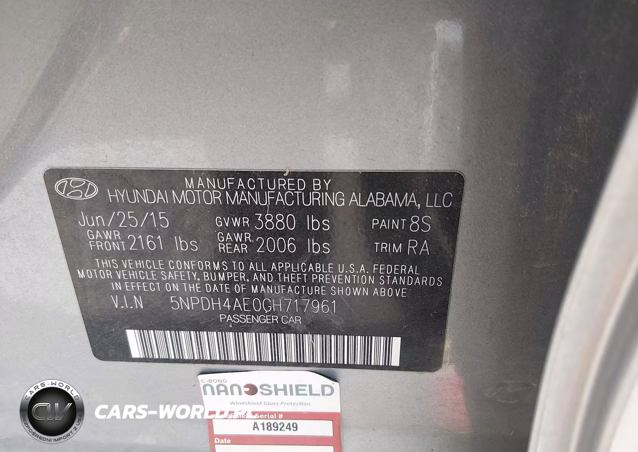 2016 Hyundai Elantra Se VIN:5NPDH4AE0GH717961 - 9