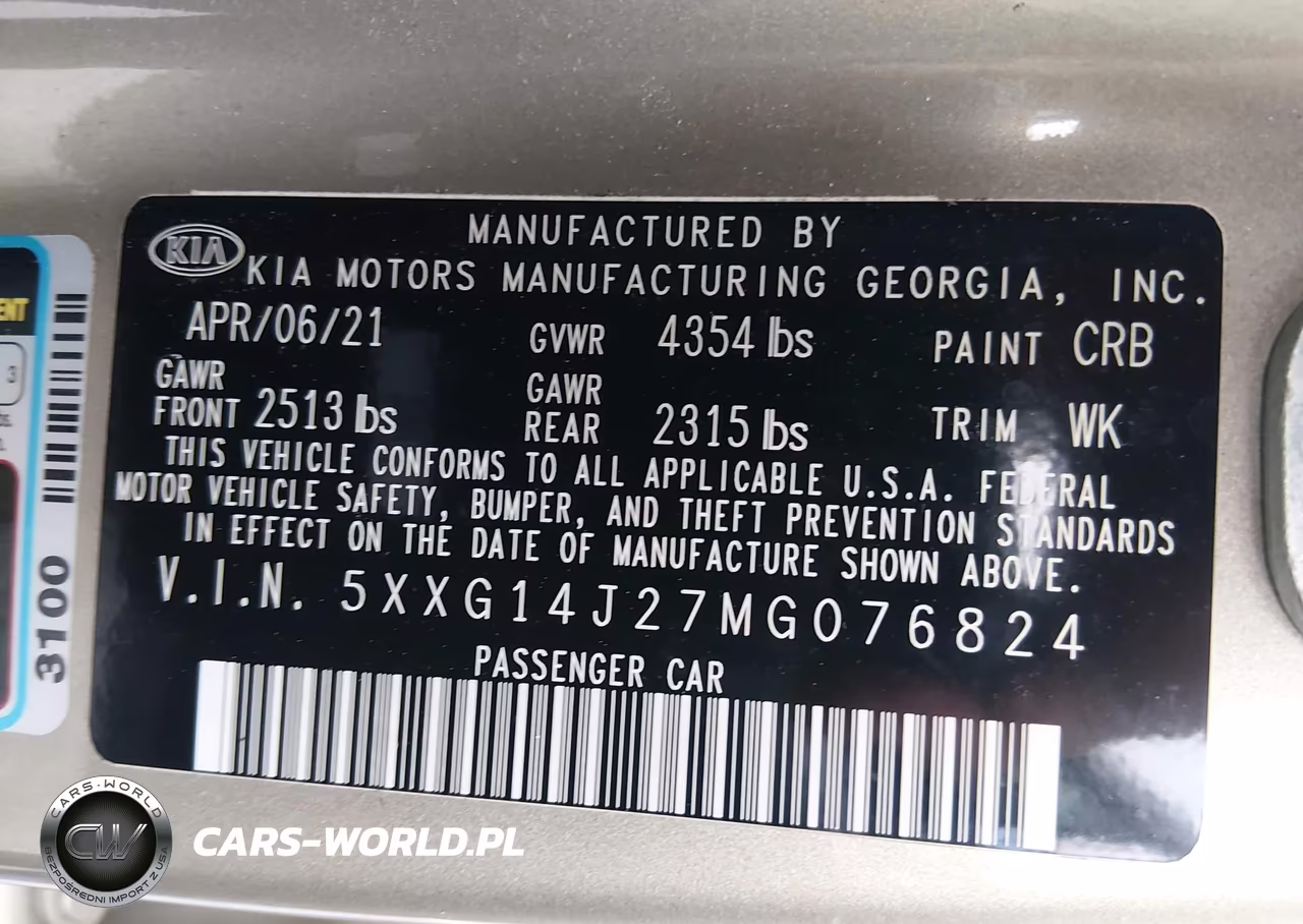 2021 Kia K5 Lxs VIN:5XXG14J27MG076824 - 9