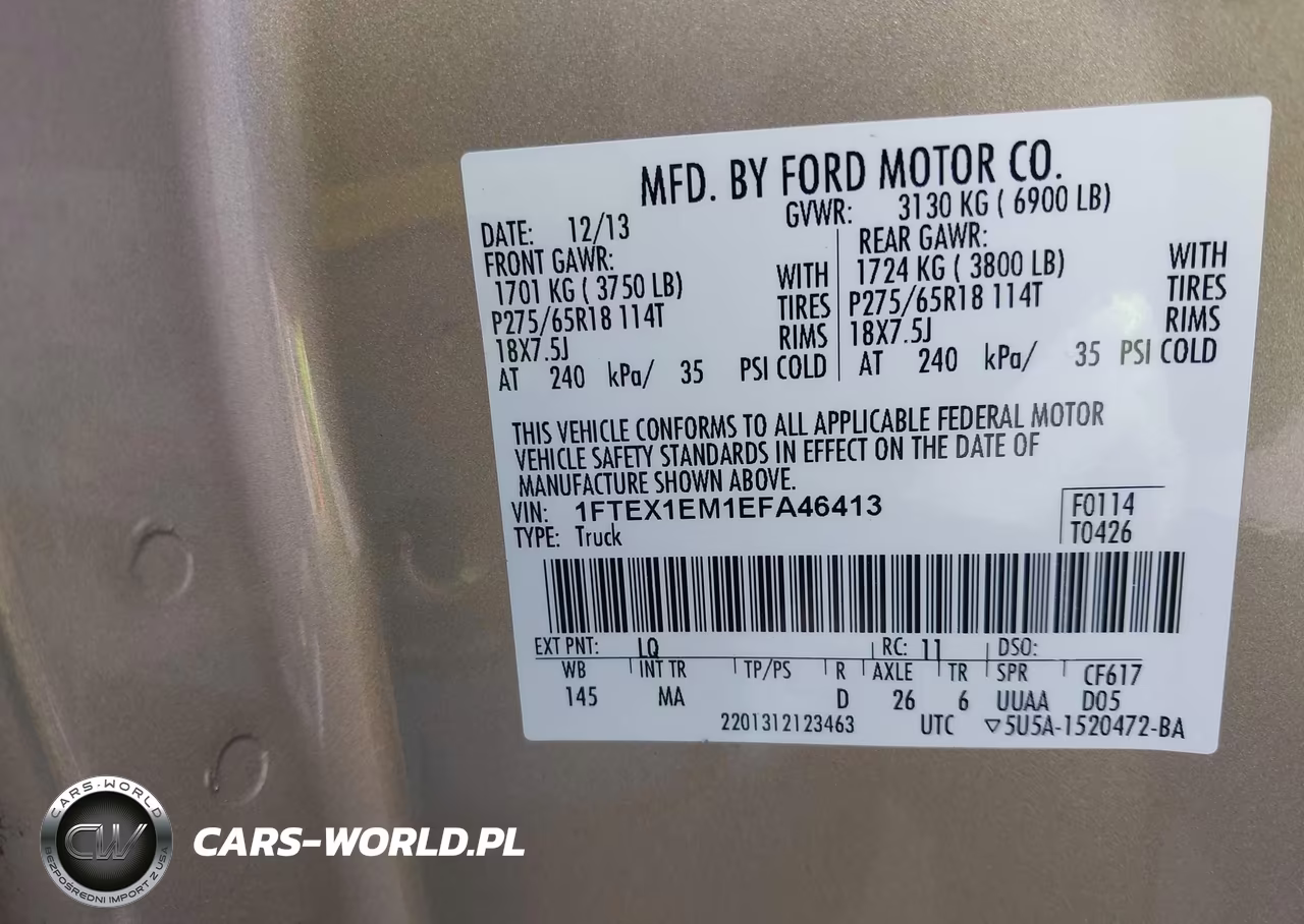 2014 Ford F-150 Xlt VIN:1FTEX1EM1EFA46413 - 9