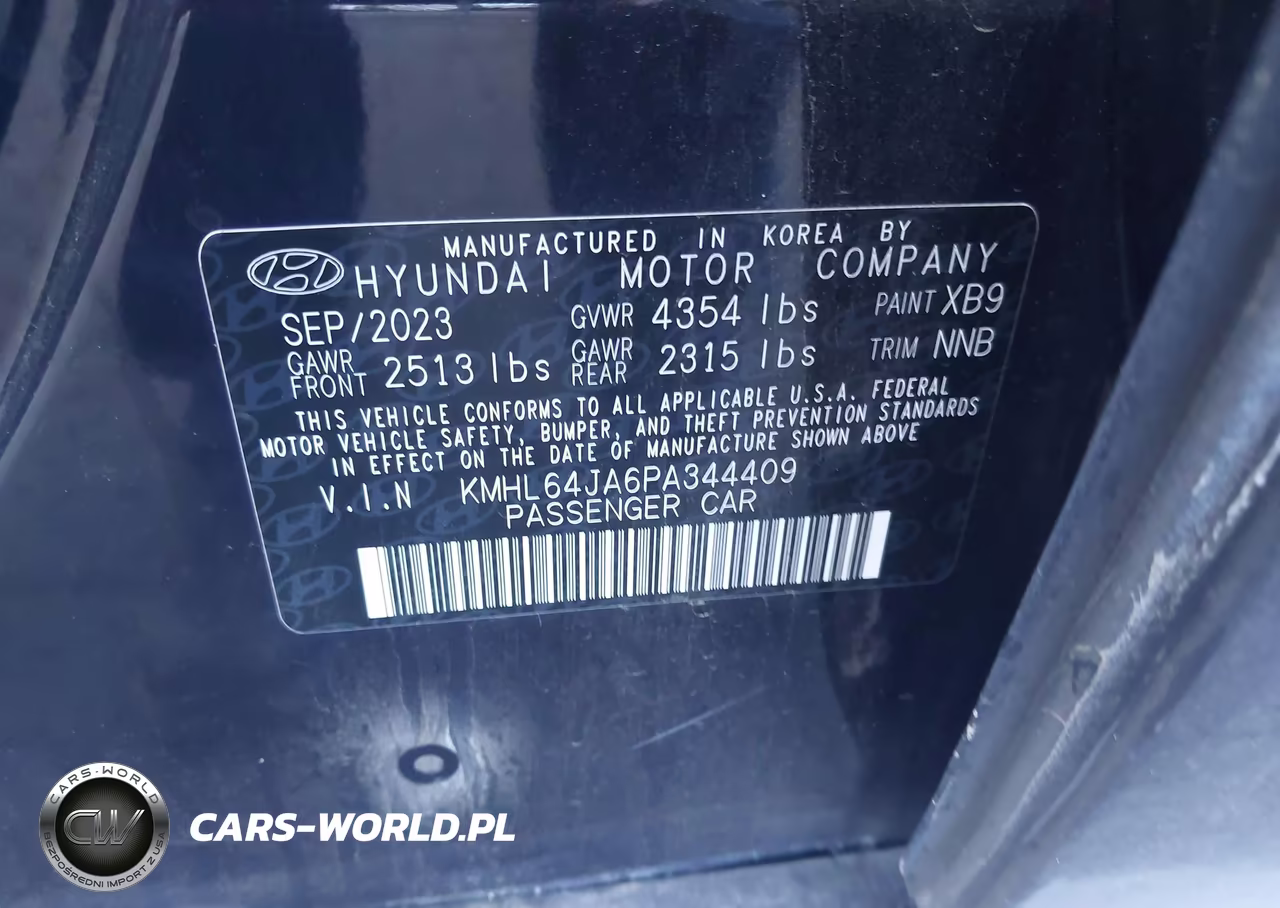2023 Hyundai Sonata Sel VIN:KMHL64JA6PA344409 - 9