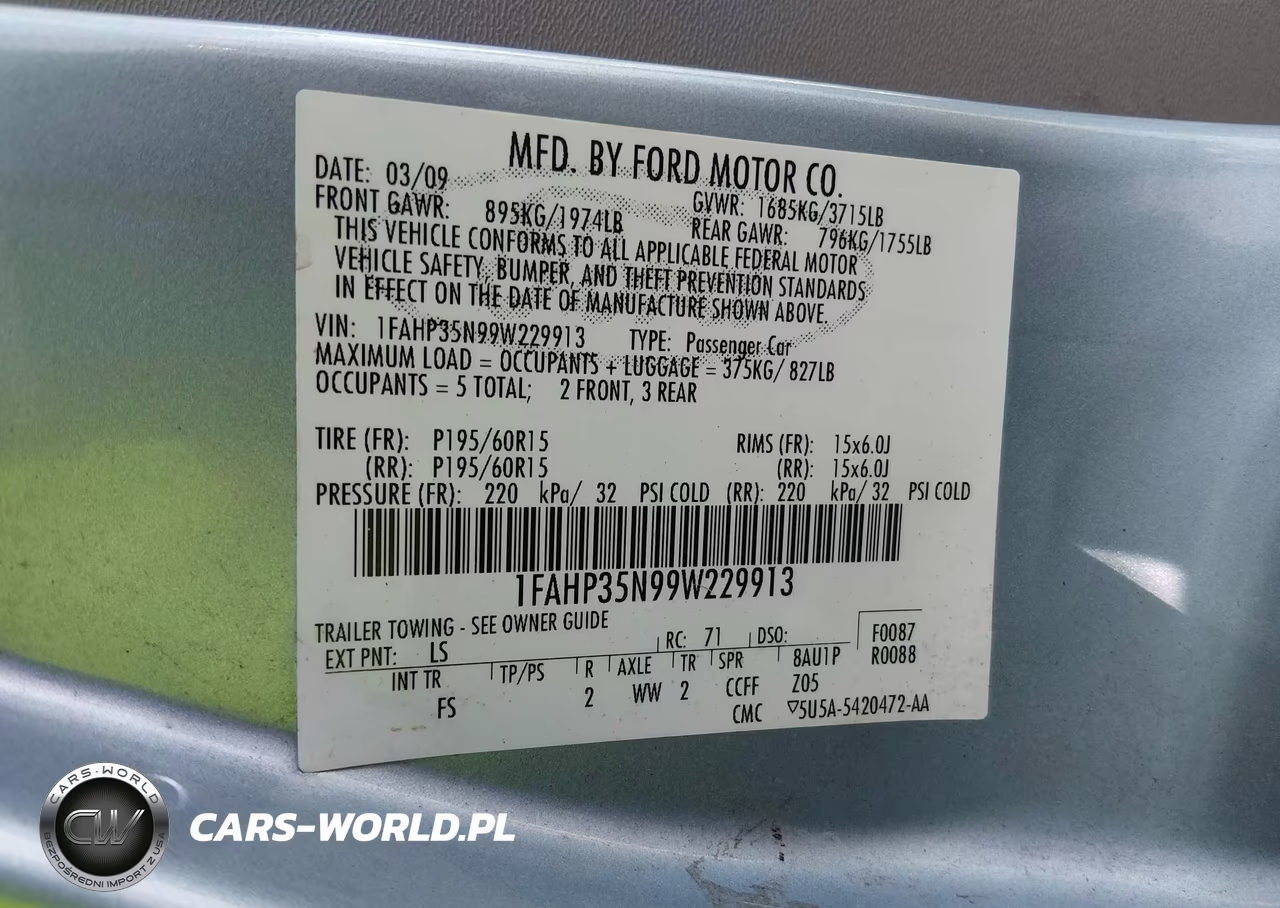 2009 Ford Focus Se VIN:1FAHP35N99W229913 - 9