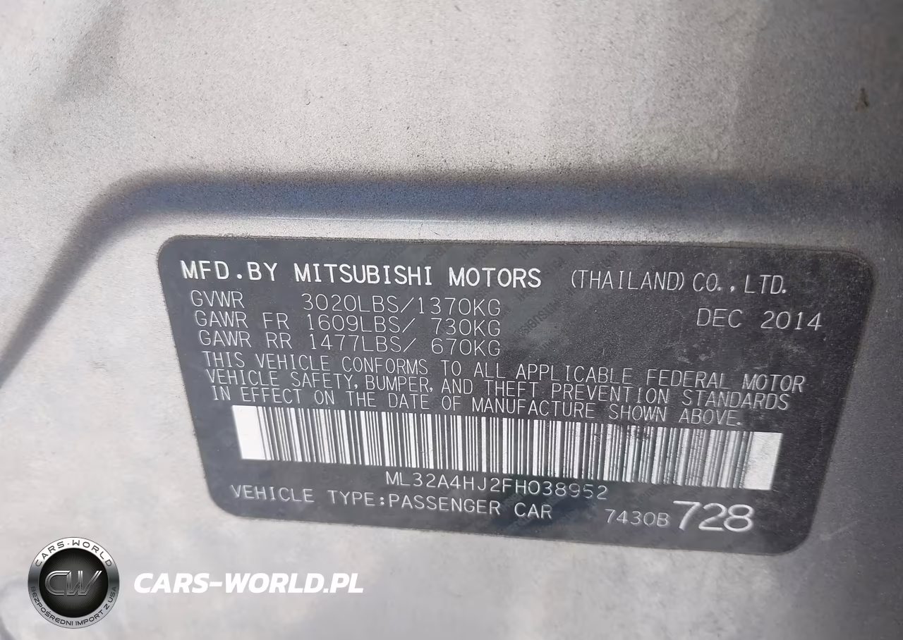 2015 Mitsubishi Mirage Es-Rf VIN:ML32A4HJ2FH038952 - 9