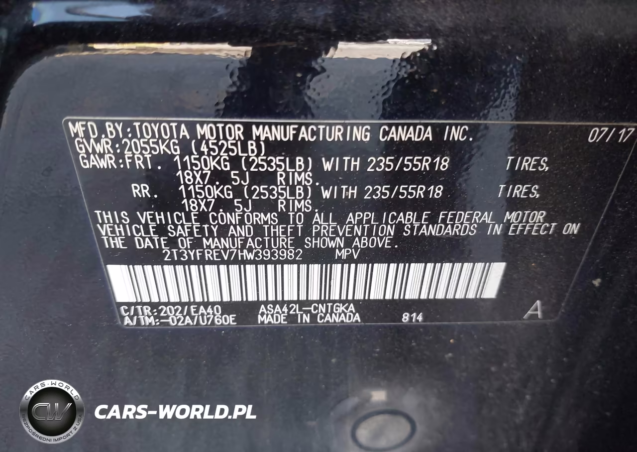 2017 Toyota Rav4 Limited VIN:2T3YFREV7HW393982 - 9