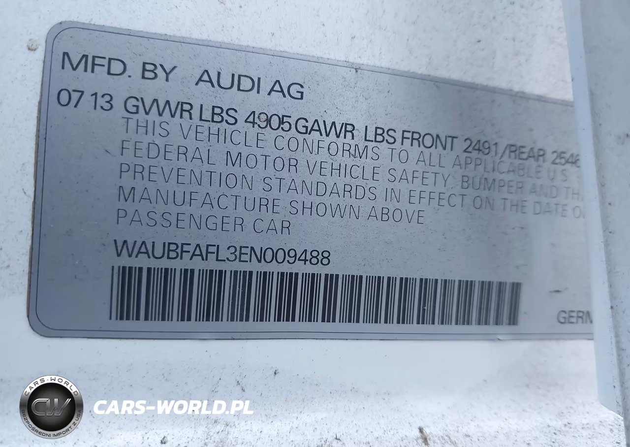 2014 Audi A4 2.0T Premium VIN:WAUBFAFL3EN009488 - 9