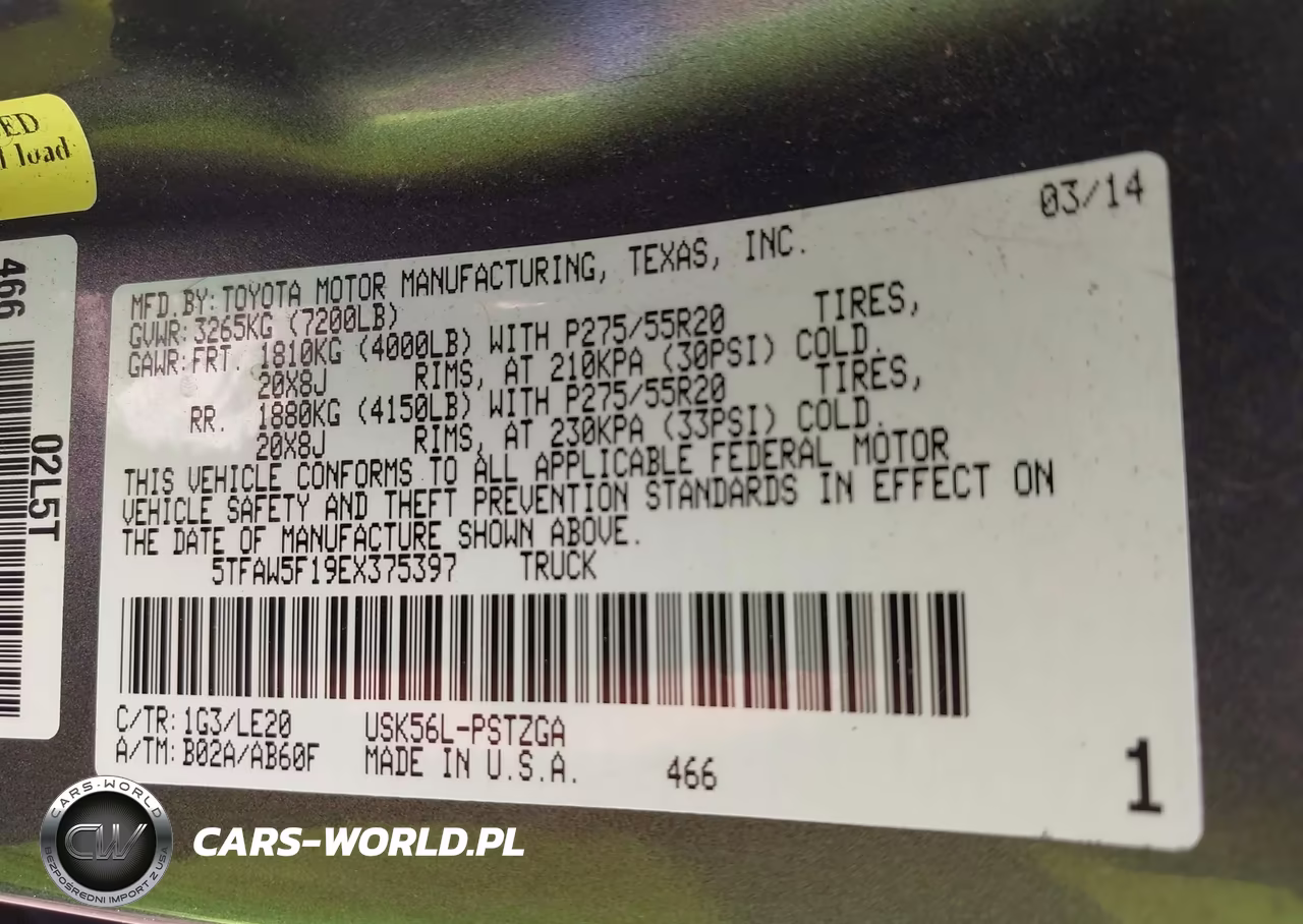 2014 Toyota Tundra Platinum 5.7L V8 VIN:5TFAW5F19EX375397 - 9