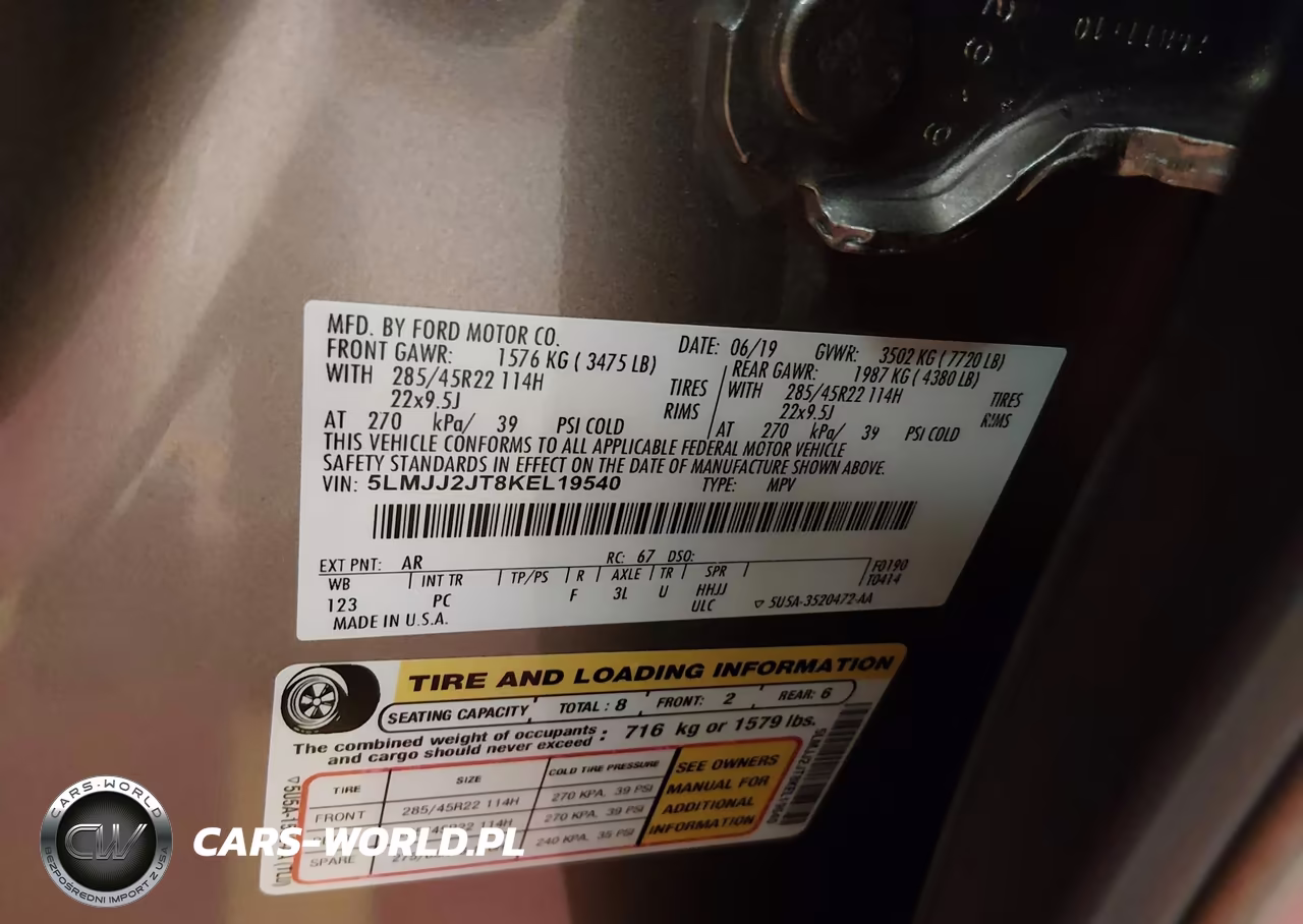 2019 Lincoln Navigator Select VIN:5LMJJ2JT8KEL19540 - 9