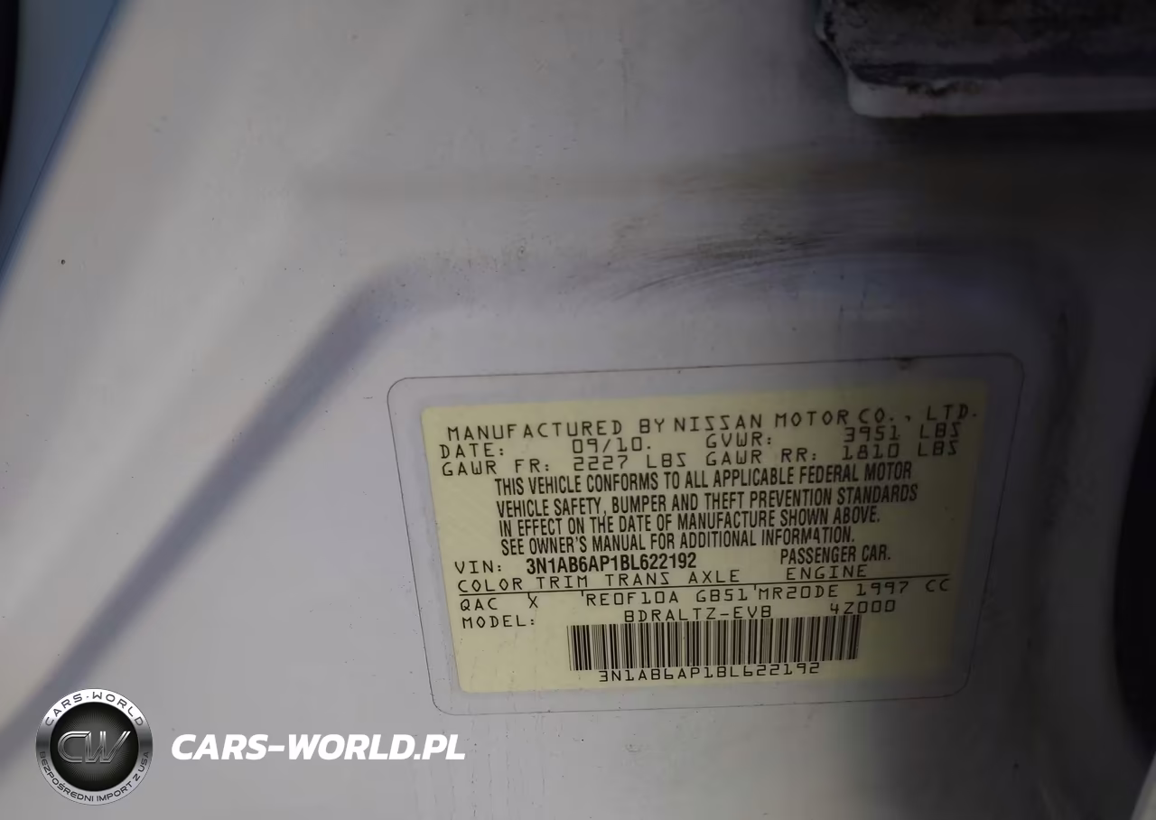 2011 Nissan Sentra 2.0S VIN:3N1AB6AP1BL622192 - 9