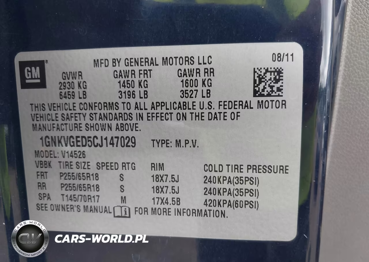 2012 Chevrolet Traverse 1Lt VIN:1GNKVGED5CJ147029 - 9
