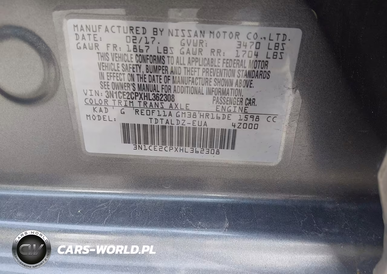 2017 Nissan Versa Note Sv VIN:3N1CE2CPXHL362308 - 9