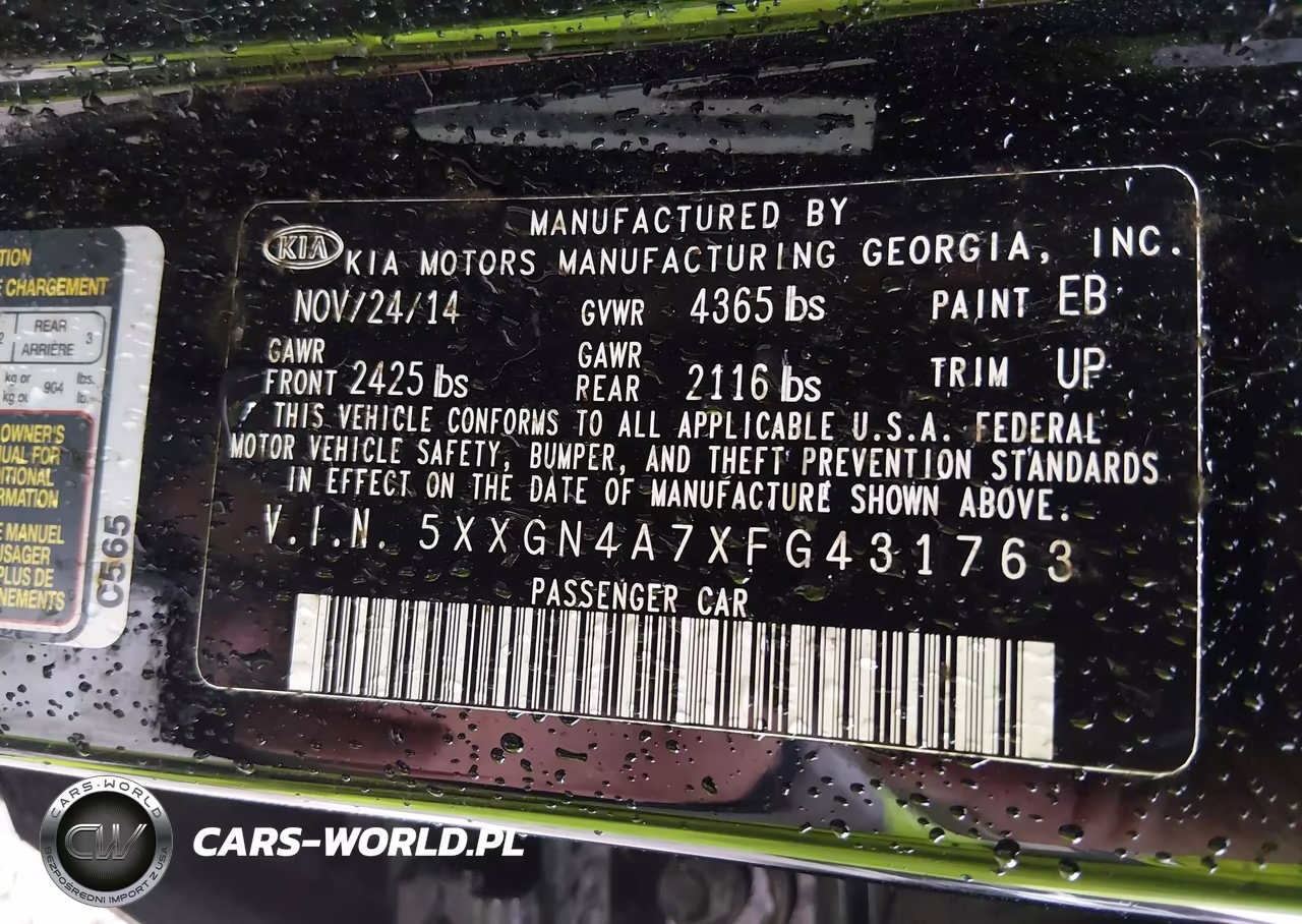 2015 Kia Optima Ex VIN:5XXGN4A7XFG431763 - 9