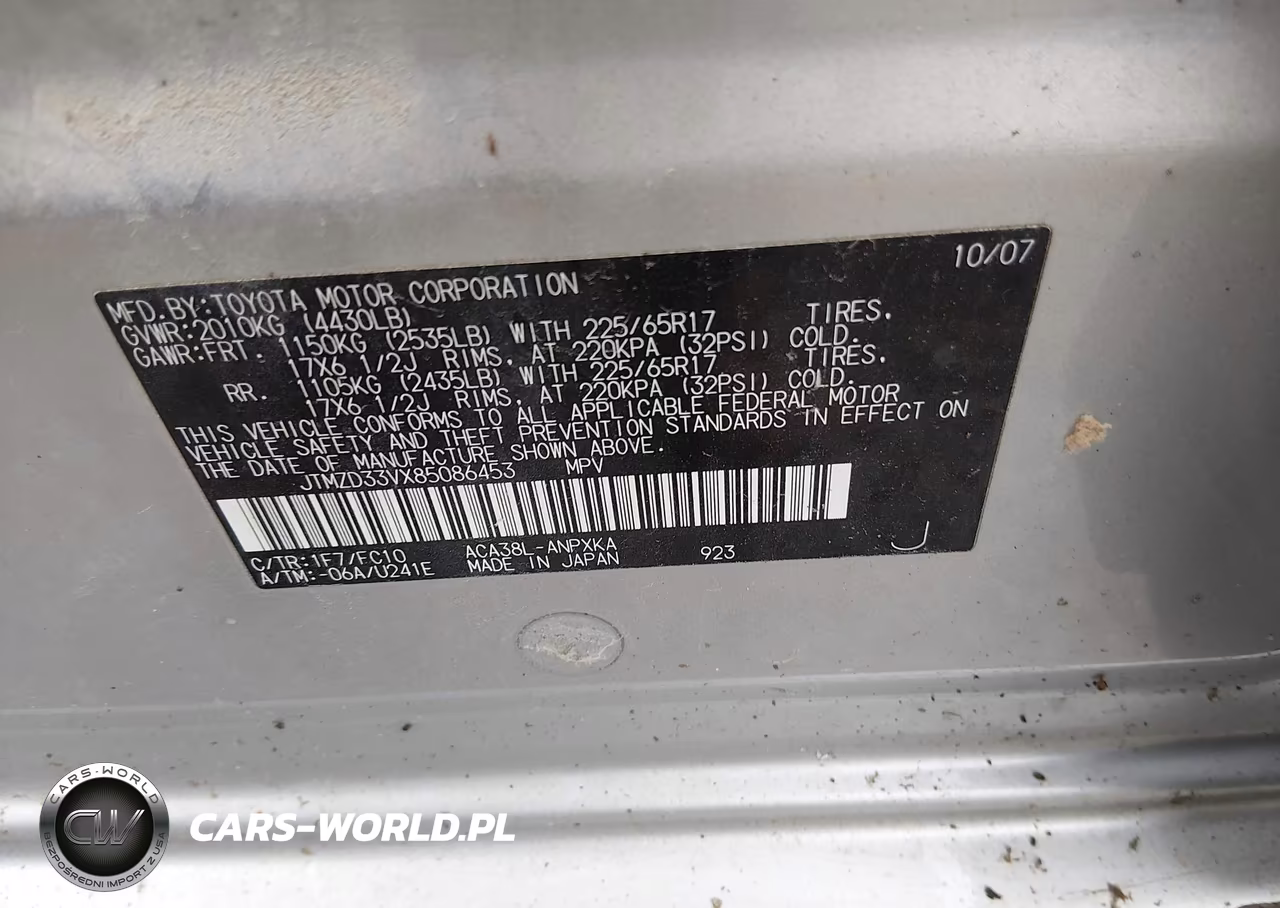 2008 Toyota Rav4 VIN:JTMZD33VX85086453 - 9