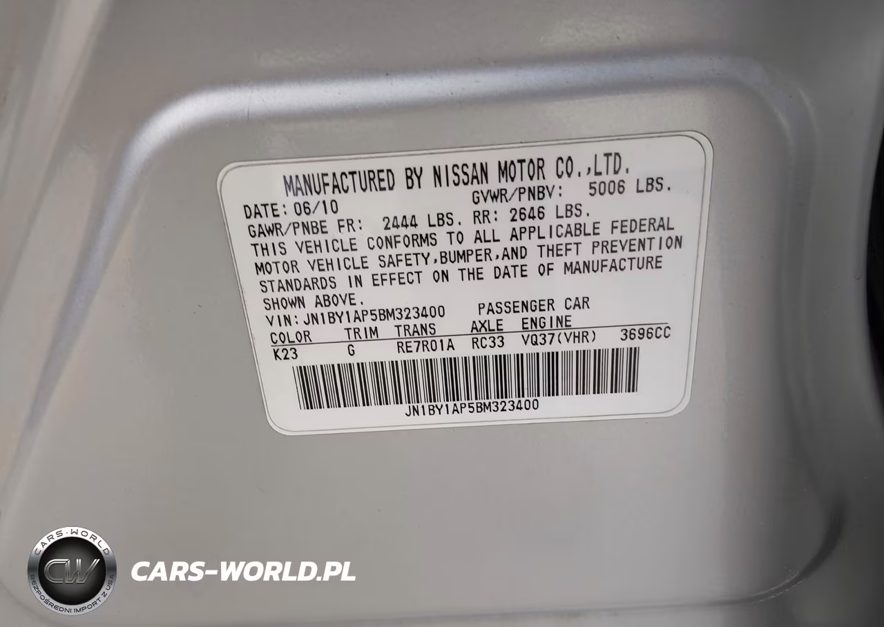 2011 Infiniti M37 VIN:JN1BY1AP5BM323400 - 9