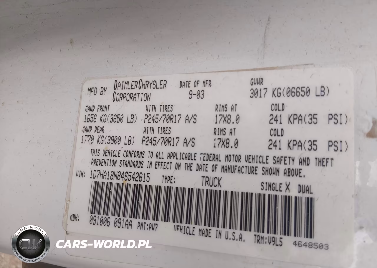 2004 Dodge Ram 1500 Slt-Laramie VIN:1D7HA18N84S542615 - 9