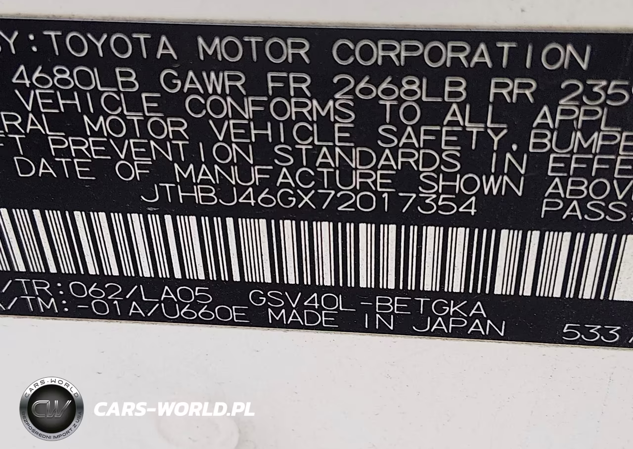 2007 Lexus Es 350 VIN:JTHBJ46GX72017354 - 9