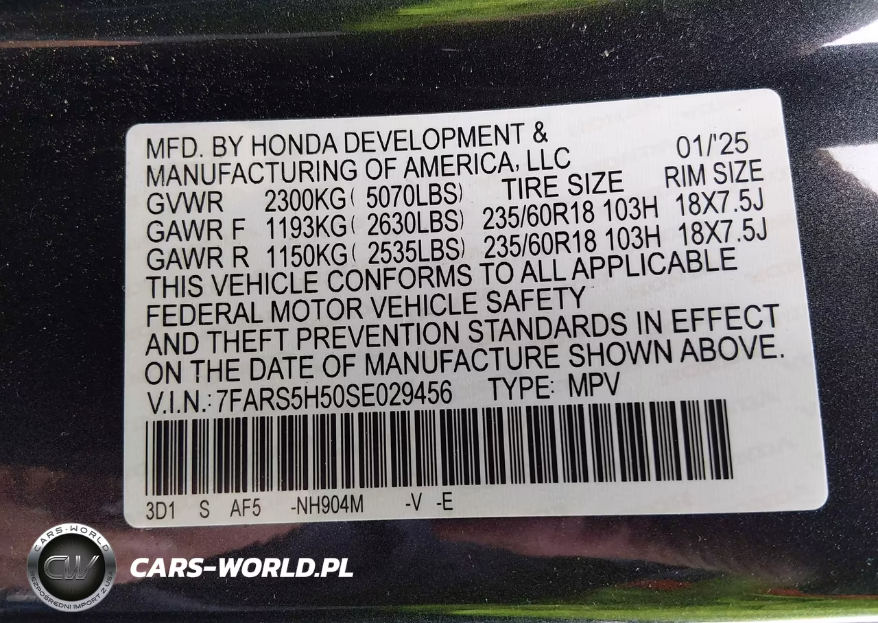 2025 Honda Cr-V Hybrid Sport VIN:7FARS5H50SE029456 - 9