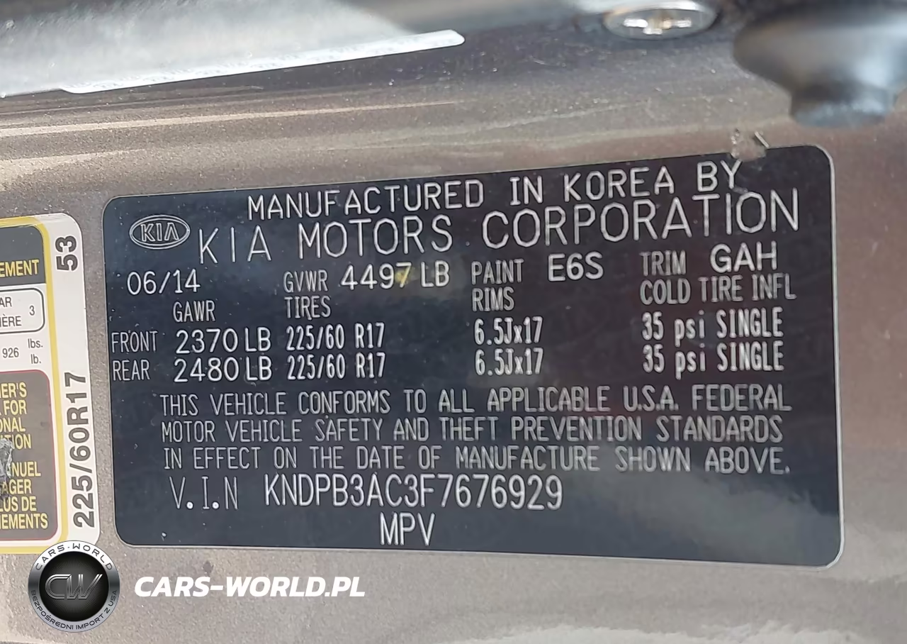2015 Kia Sportage Lx VIN:KNDPB3AC3F7676929 - 9