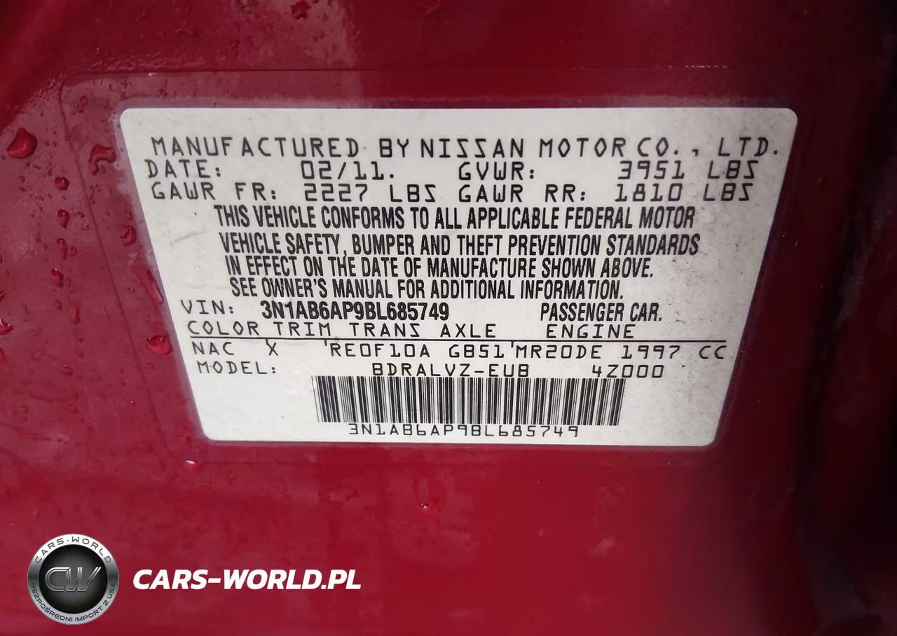 2011 Nissan Sentra 2.0Sl VIN:3N1AB6AP9BL685749 - 9