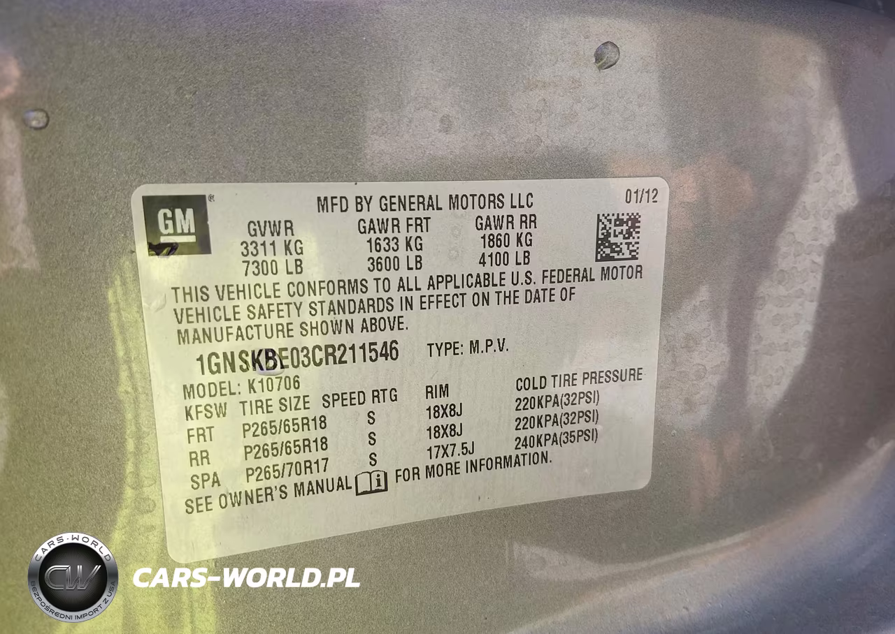 2012 Chevrolet Tahoe Lt VIN:1GNSKBE03CR211546 - 9