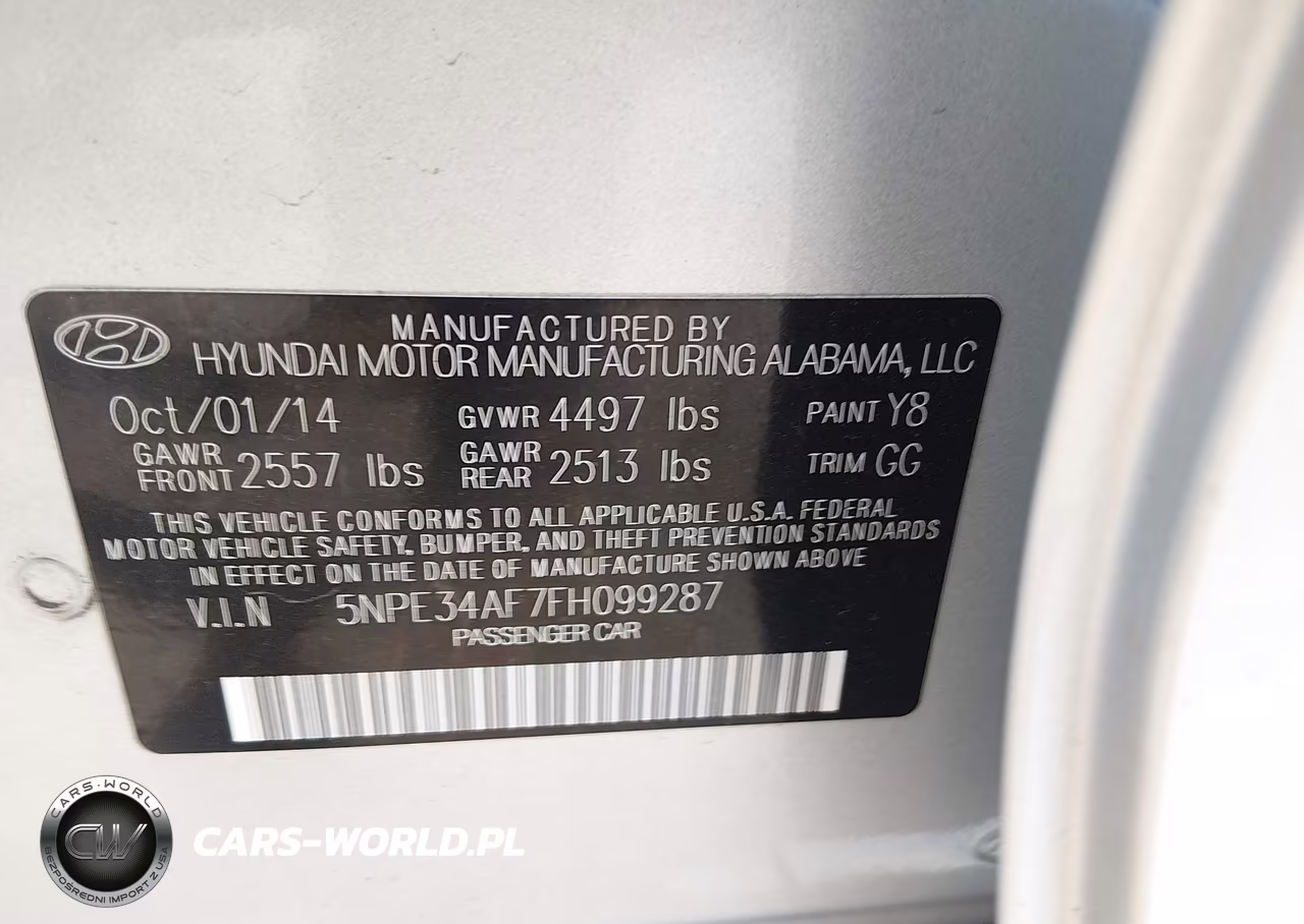 2015 Hyundai Sonata Sport VIN:5NPE34AF7FH099287 - 9