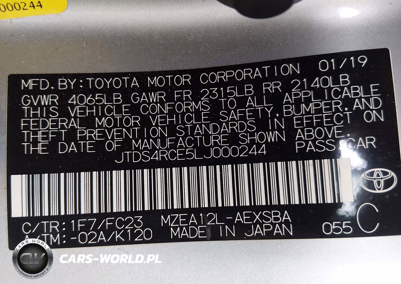 2020 Toyota Corolla Se VIN:JTDS4RCE5LJ000244 - 9