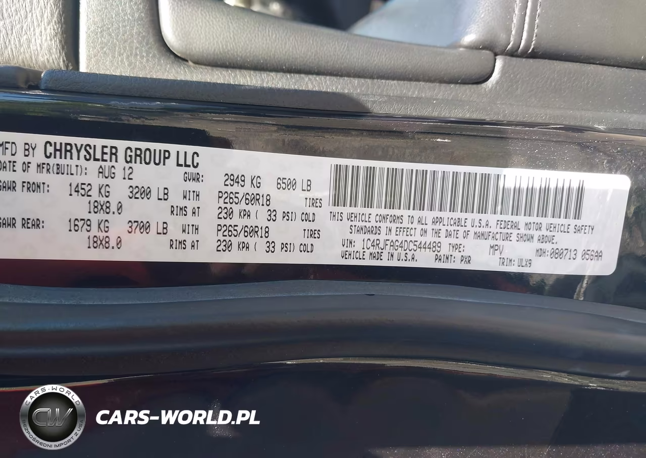 2013 Jeep Grand Cherokee Laredo VIN:1C4RJFAG4DC544489 - 9