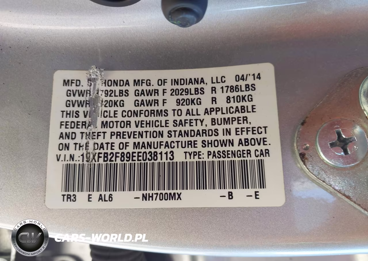 2014 Honda Civic Ex VIN:19XFB2F89EE038113 - 9