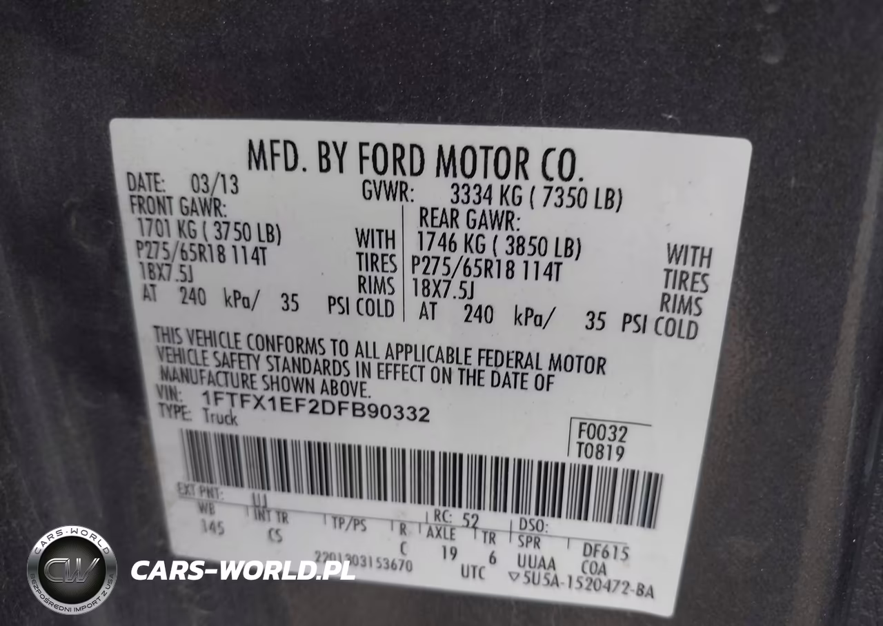 2013 Ford F-150 Stx VIN:1FTFX1EF2DFB90332 - 9