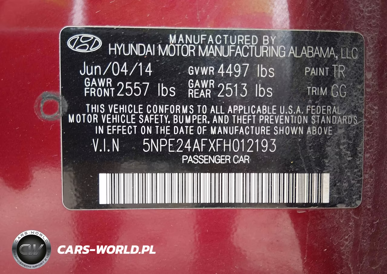 2015 Hyundai Sonata Se VIN:5NPE24AFXFH012193 - 9