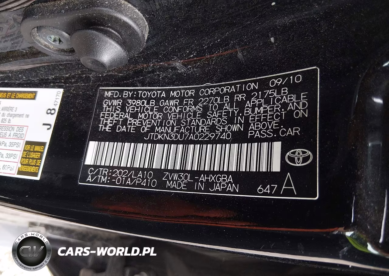 2010 Toyota Prius Iv VIN:JTDKN3DU7A0229740 - 9