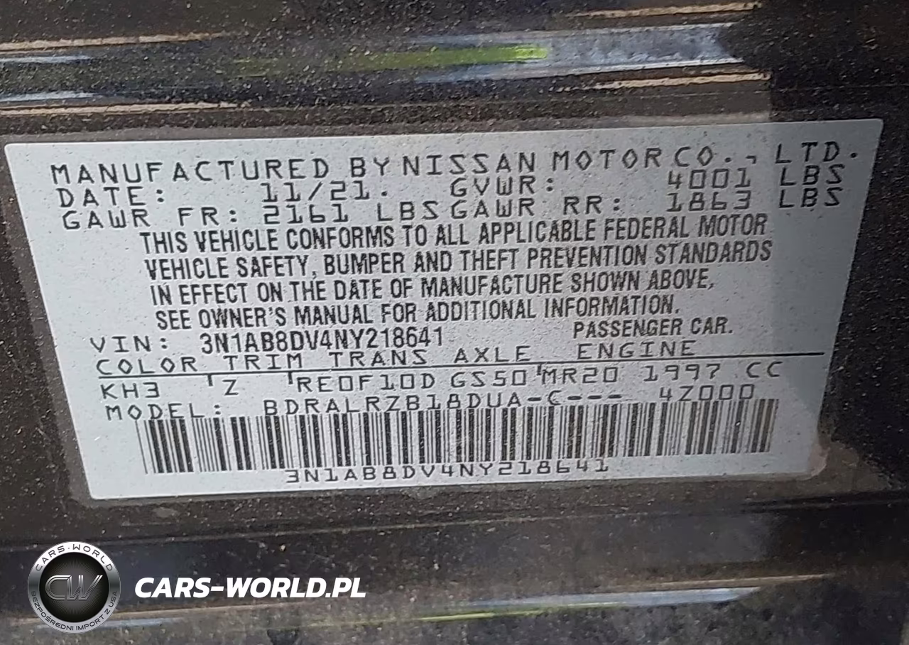 2022 Nissan Sentra Sr Xtronic Cvt VIN:3N1AB8DV4NY218641 - 9