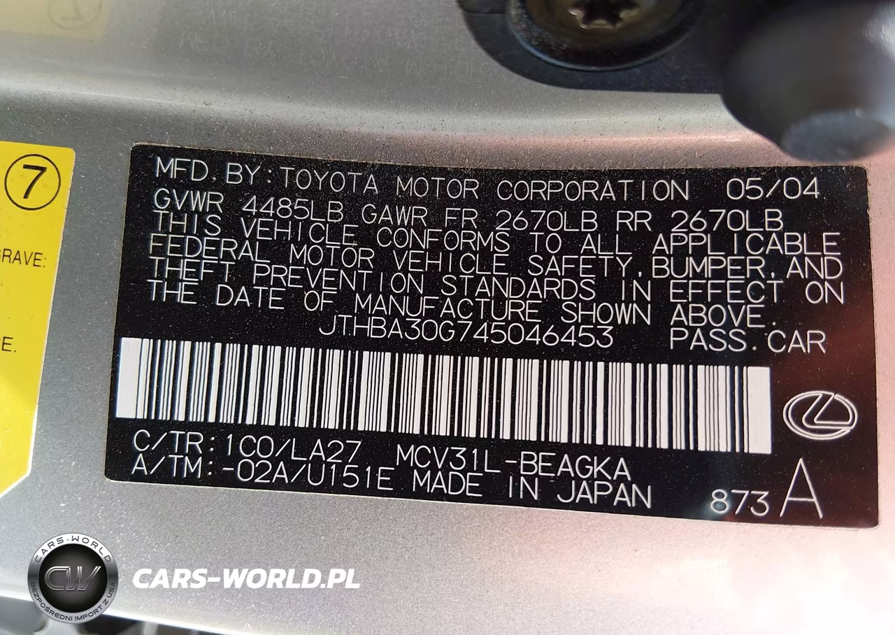 2004 Lexus Es 330 VIN:JTHBA30G745046453 - 9