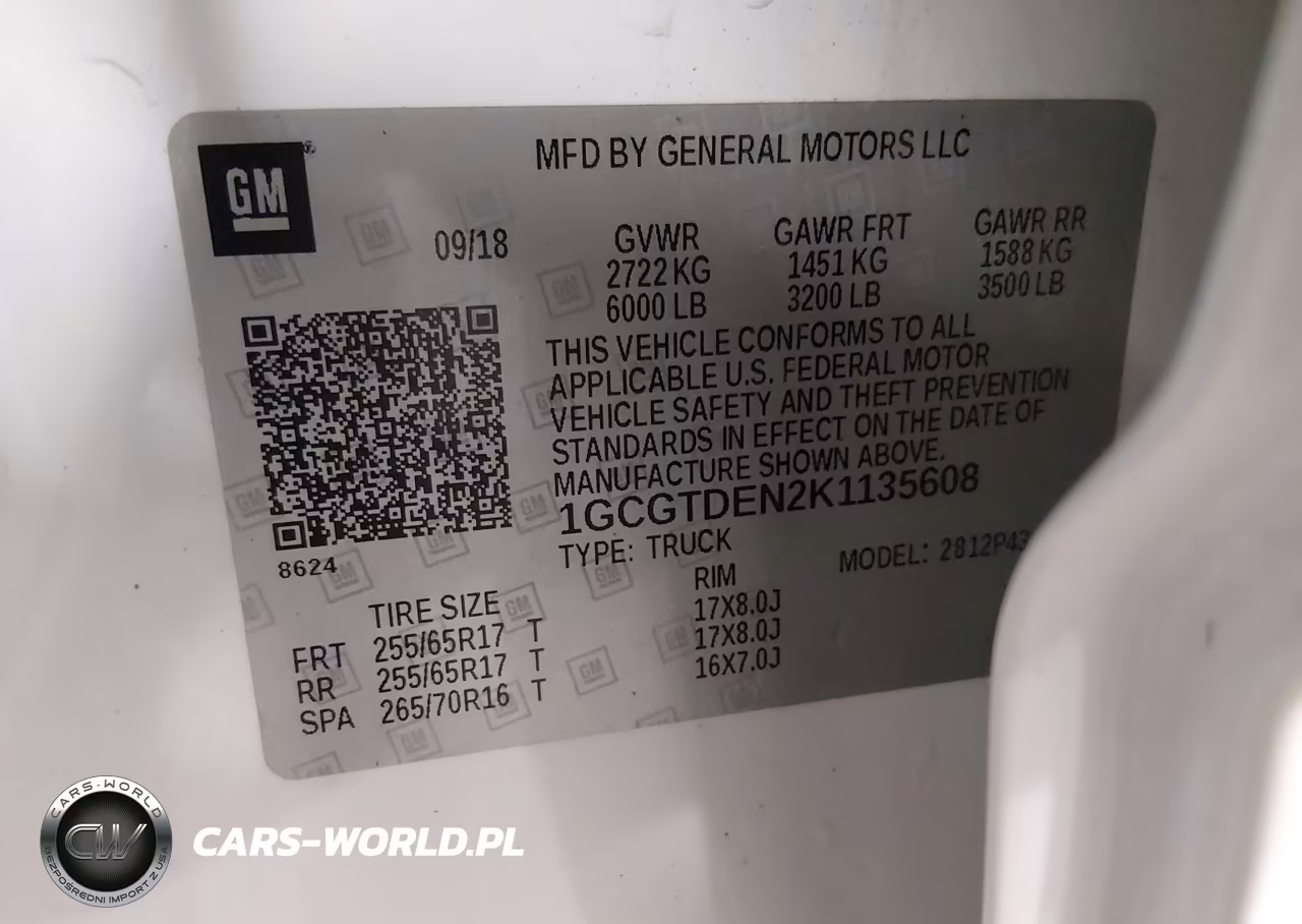 2019 Chevrolet Colorado Z71 VIN:1GCGTDEN2K1135608 - 9