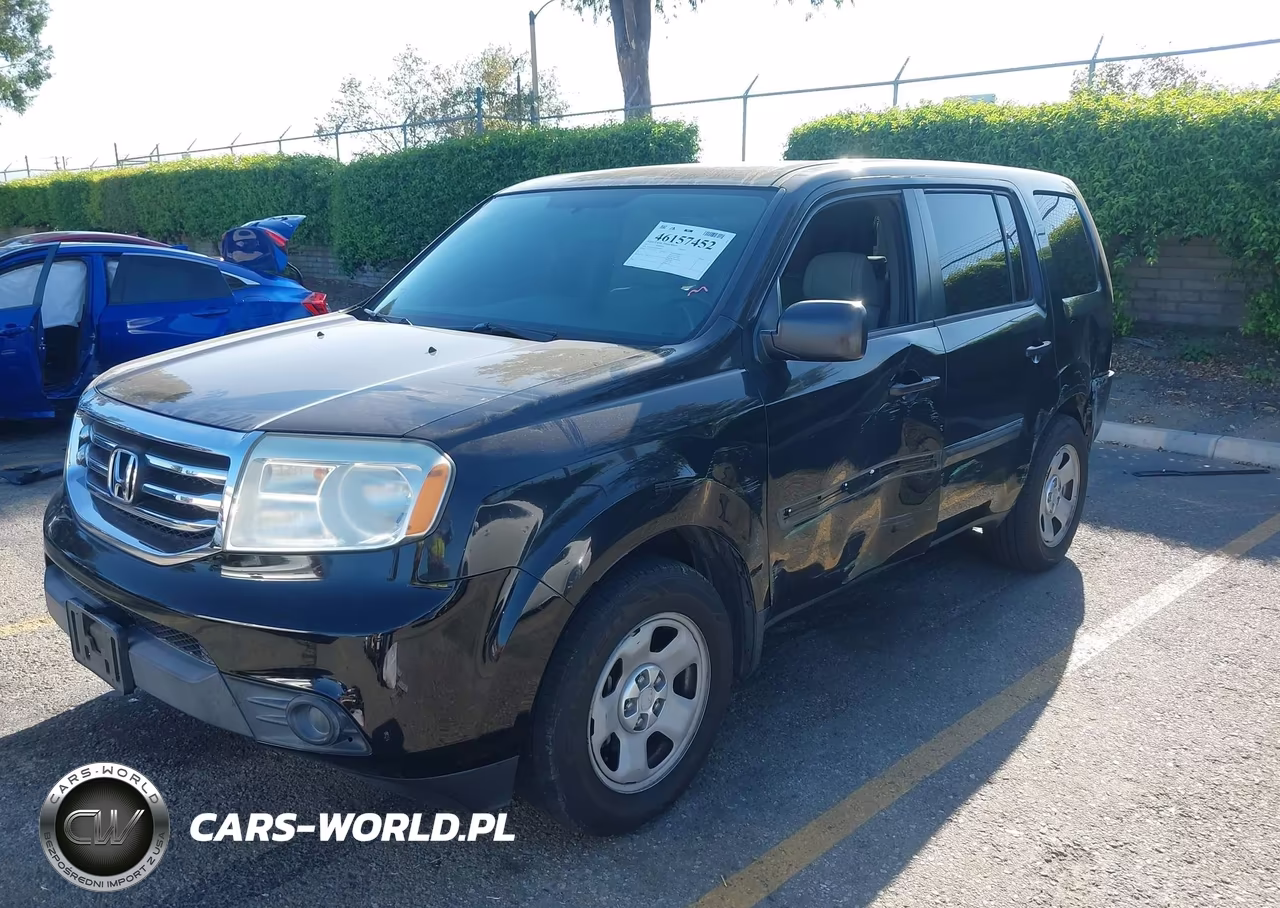 2013 Honda Pilot Lx VIN:5FNYF3H25DB038047 - 2