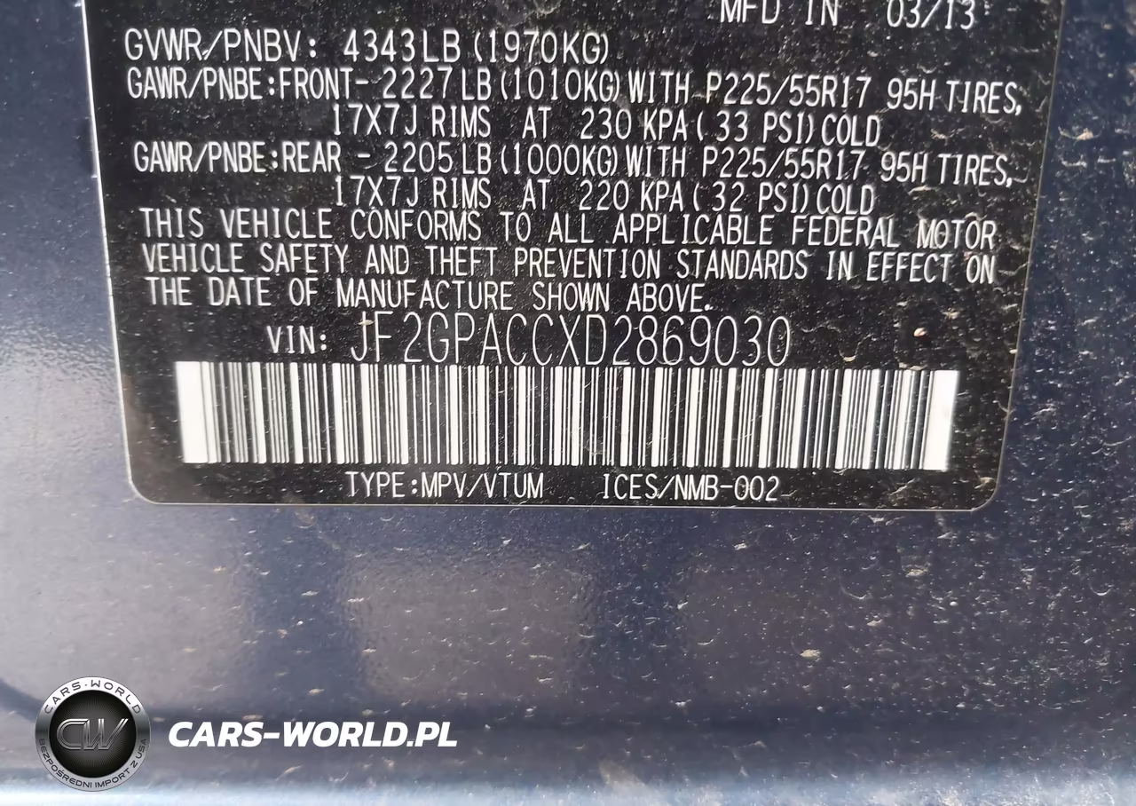 2013 Subaru Xv Crosstrek 2.0I Premium VIN:JF2GPACCXD2869030 - 9