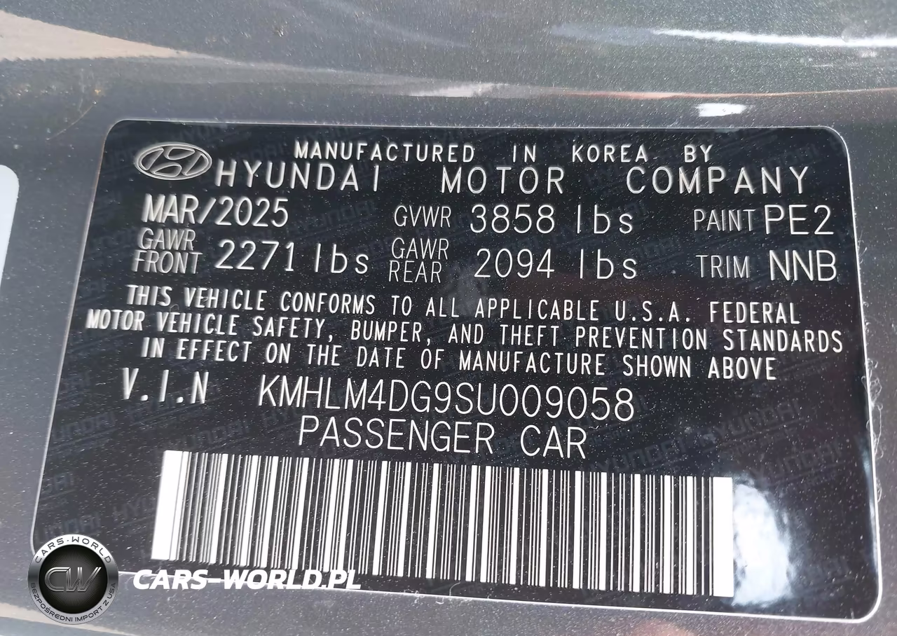 2025 Hyundai Elantra Sel Sport VIN:KMHLM4DG9SU009058 - 9