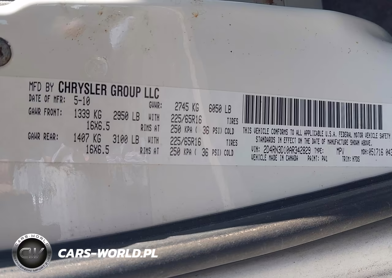 2010 Dodge Grand Caravan Hero VIN:2D4RN3D10AR342829 - 9
