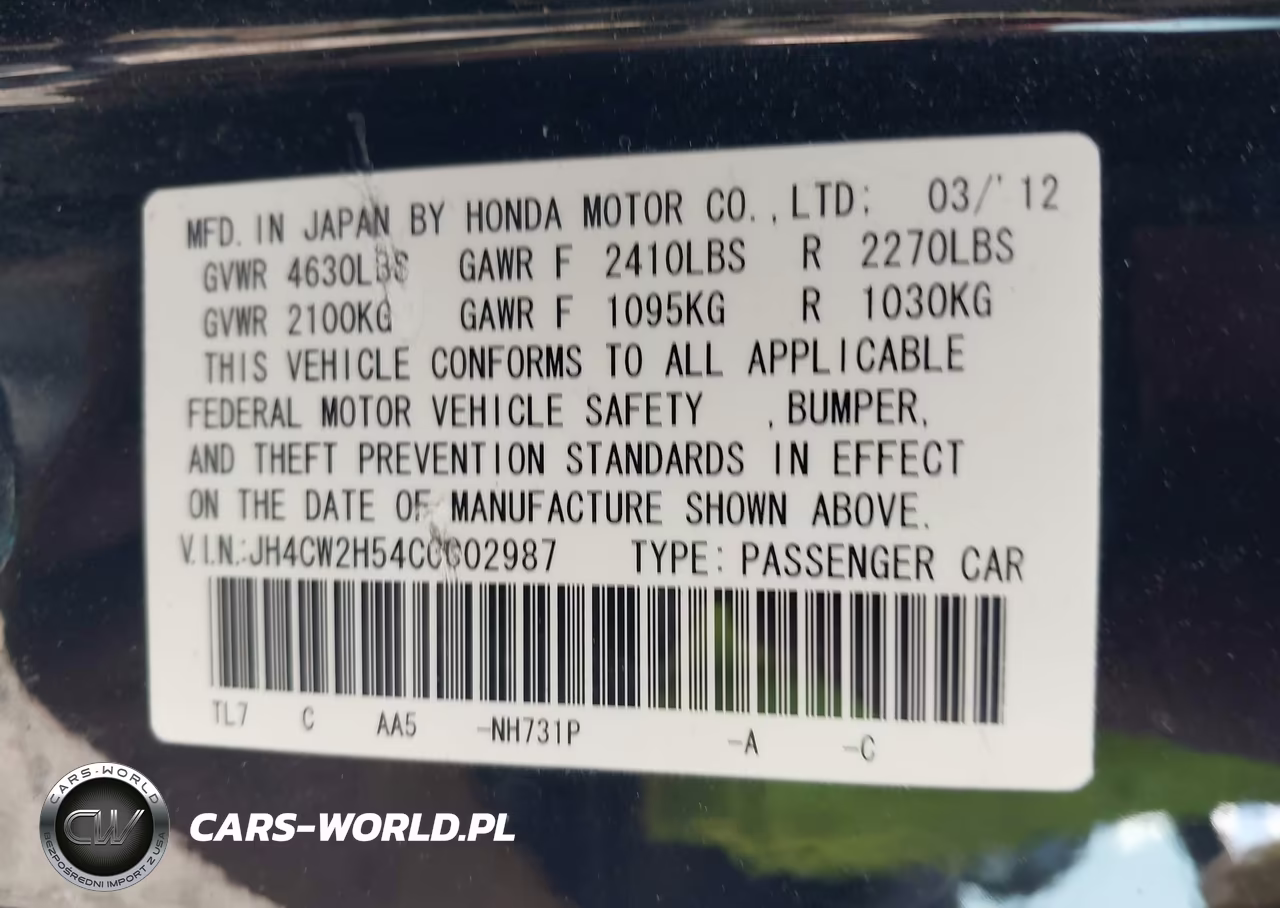 2012 Acura Tsx 2.4 VIN:JH4CW2H54CC002987 - 9