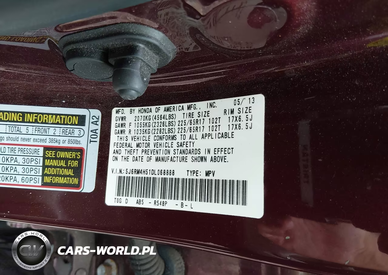 2013 Honda Cr-V Ex VIN:5J6RM4H51DL068888 - 9