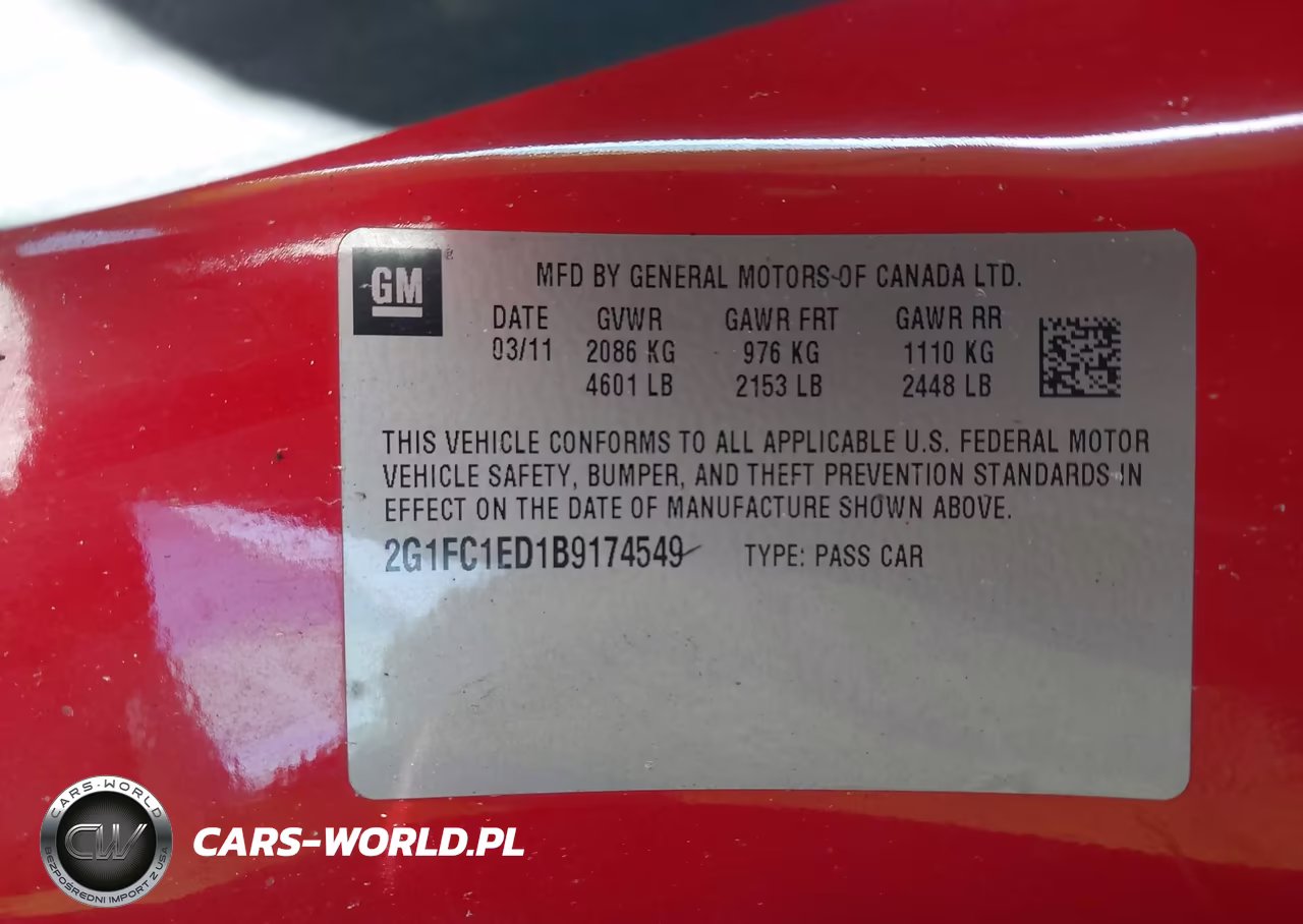 2011 Chevrolet Camaro 2Lt VIN:2G1FC1ED1B9174549 - 9