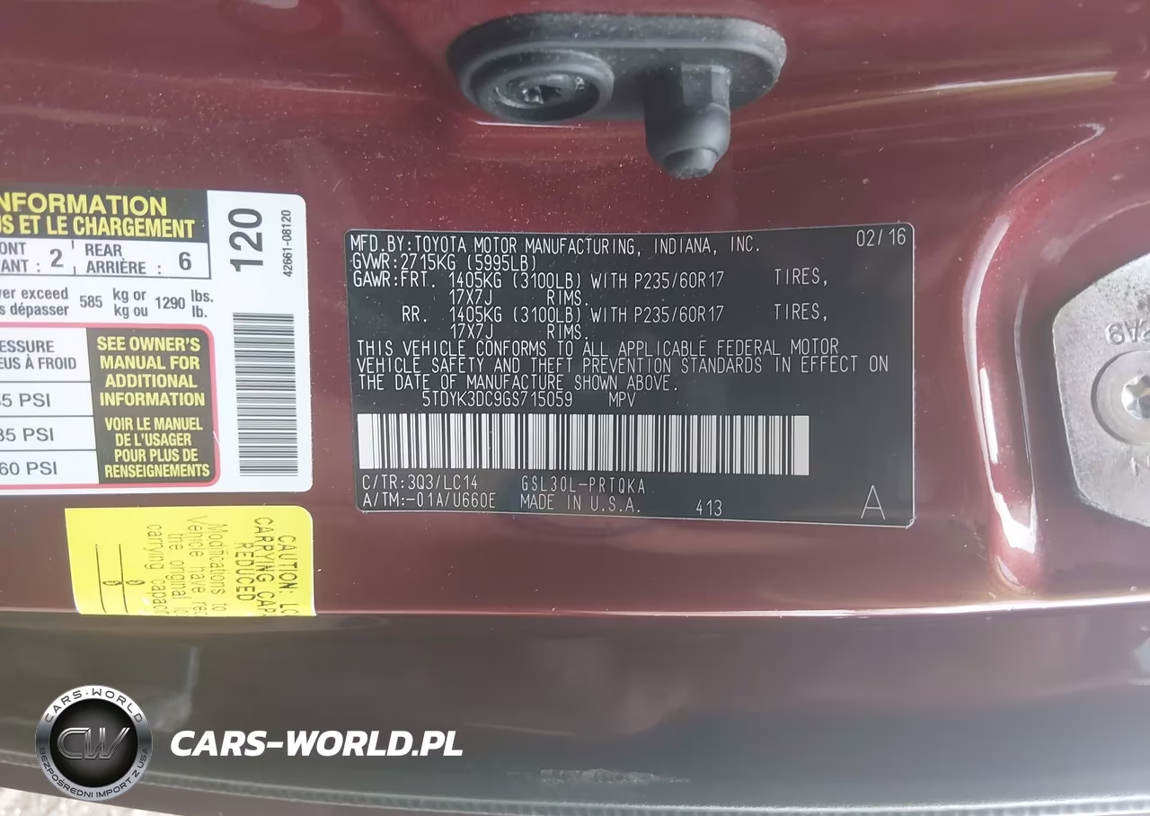 2016 Toyota Sienna Xle 8 Passenger VIN:5TDYK3DC9GS715059 - 9