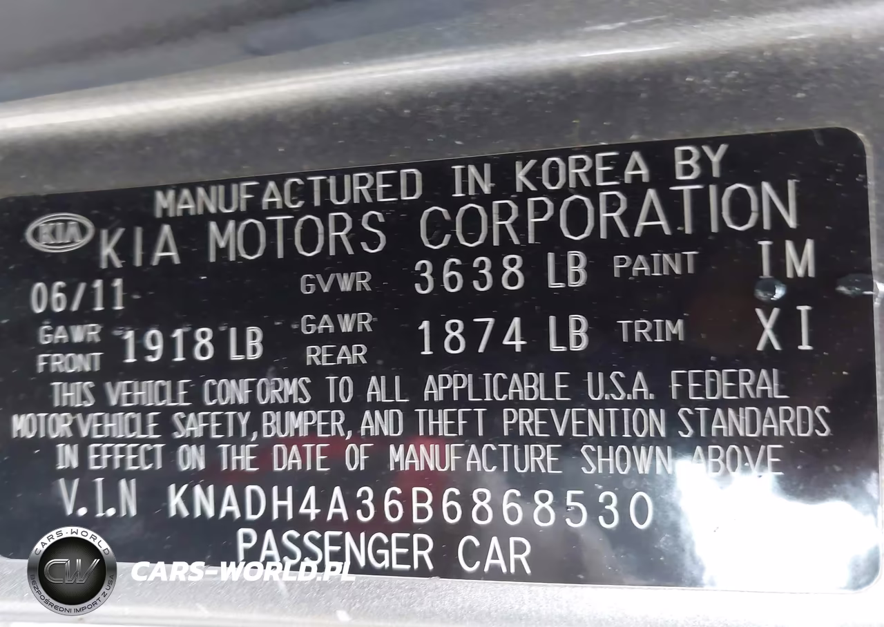 2011 Kia Rio Lx VIN:KNADH4A36B6868530 - 9
