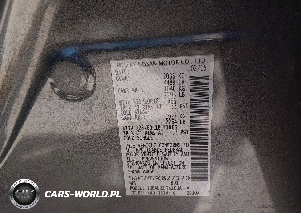 2015 Nissan Rogue Sl VIN:5N1AT2MT7FC827170 - 9